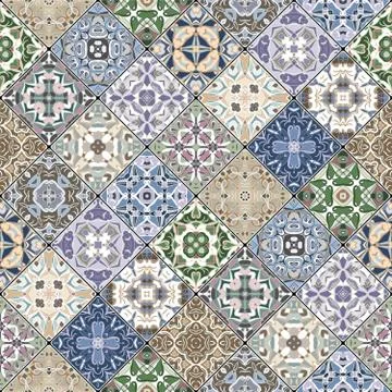 Patchwork abstract patterns Stock Illustration