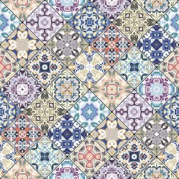 Patchwork abstract patterns Stock Illustration