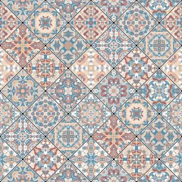 Patchwork abstract patterns イラスト素材