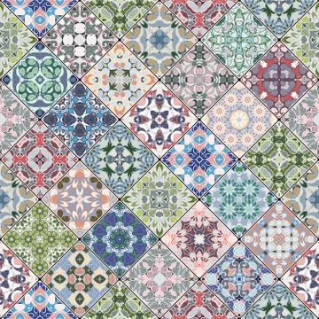 Patchwork abstract patterns イラスト素材