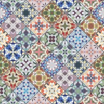 Patchwork abstract patterns Stock Illustration