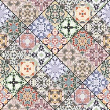 Patchwork abstract patterns イラスト素材