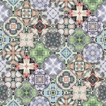 Patchwork abstract patterns イラスト素材