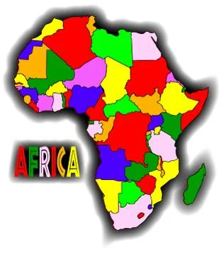 Patchwork Africa Stock-Illustration