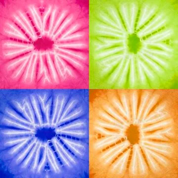 Patchwork of African fabrics Stock Illustration