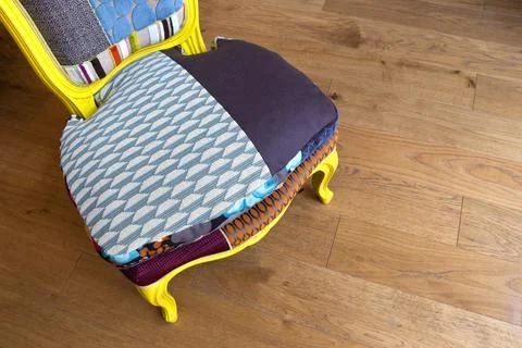 Patchwork armchair Fotos de archivo