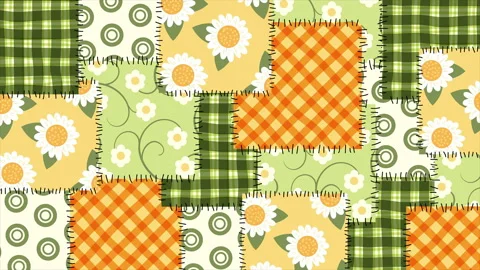 Patchwork background on a seamless loop Stock Footage 341515447