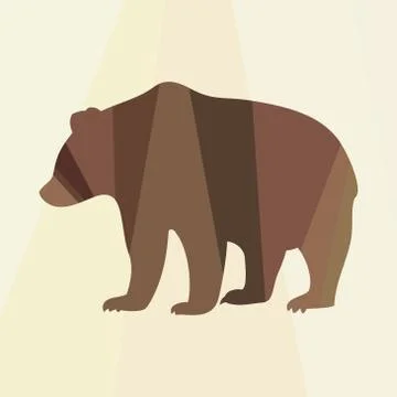 Patchwork bear Stock Illustration