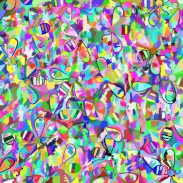 Patchwork Bees Stock-Illustration