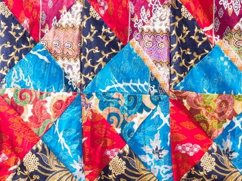 Patchwork blanket seamless texture Stockfoto's