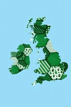 Patchwork British Isles Stock Illustration