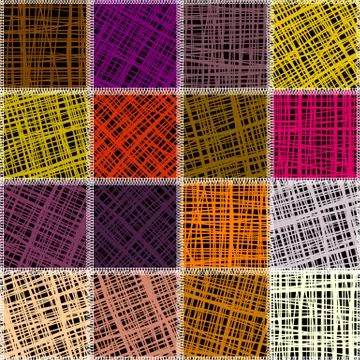 Patchwork of canvas. Stock Illustration