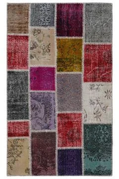 Patchwork carpet on white background Stock-Fotos