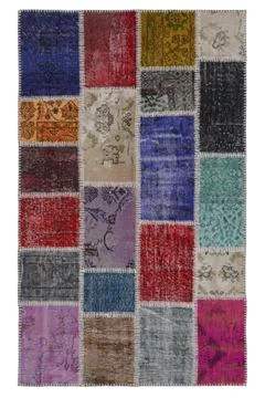 Patchwork carpet on white background Stock-Fotos