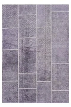 Patchwork carpet on white background Stock Photos