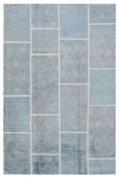 Patchwork carpet on white background Stock Photos