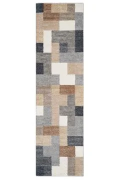 Patchwork carpet on white background Stock Photos