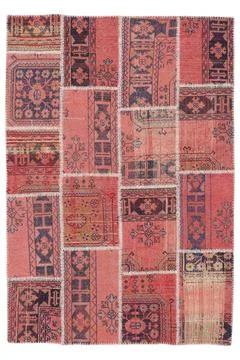 Patchwork carpet on white background Stock-Fotos