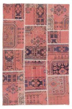 Patchwork carpet on white background Stock Photos