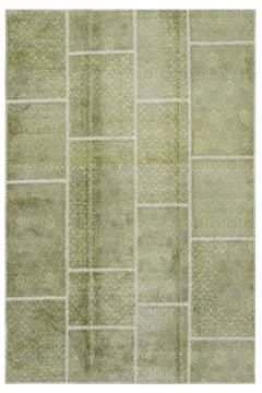 Patchwork carpet on white background Foto stock