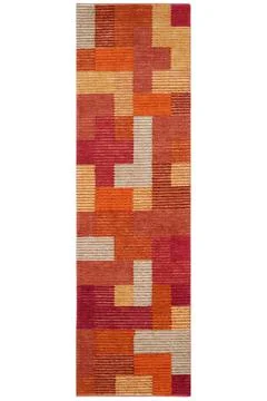 Patchwork carpet on white background Stock-Fotos