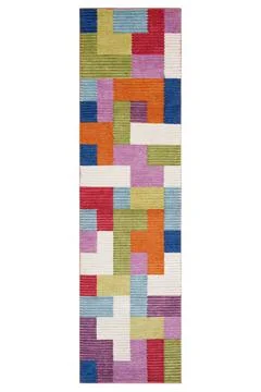 Patchwork carpet on white background Stock-Fotos