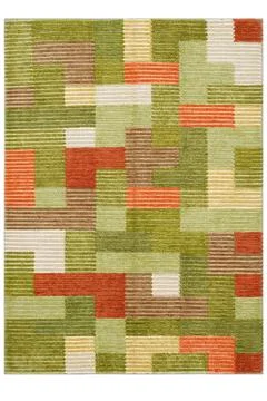 Patchwork carpet on white background Stockfoto's