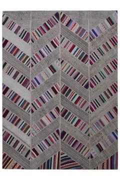 Patchwork carpet on white background Stock-Fotos