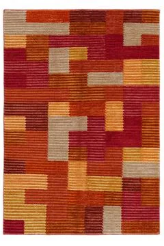 Patchwork carpet on white background Stock Photos