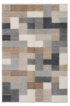 Patchwork carpet on white background Stock Photos