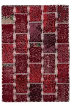 Patchwork carpet on white background 스톡 사진