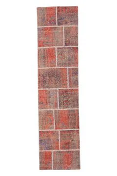 Patchwork carpet on white background Stock-Fotos