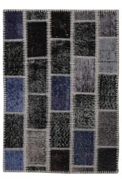 Patchwork carpet on white background Stock Photos