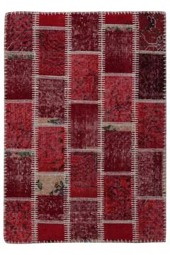 Patchwork carpet on white background Stock Photos