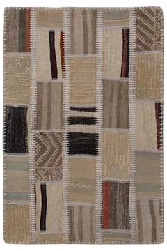 Patchwork carpet on white background Stock-Fotos