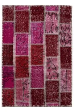 Patchwork carpet on white background Stock Photos