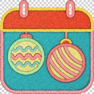 Patchwork Clipart 25th Dec. Illustrazione stock