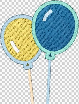 Patchwork clipart balloon. Illustrazione stock