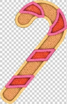 Patchwork Clipart candy cane. Stock Illustration