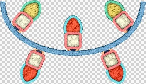 Patchwork Clipart Christmas light. Illustrazione stock