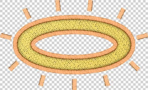 Patchwork Clipart halo. Illustrazione stock