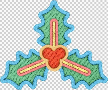 Patchwork Clipart holly. Stock-Illustration