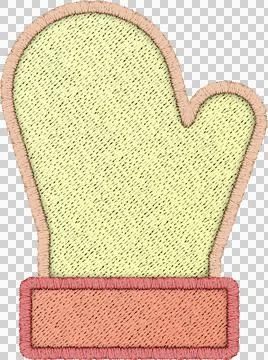 Patchwork Clipart mittens. Illustrazione stock
