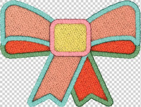 Patchwork clipart ribbon. Stock Illustration