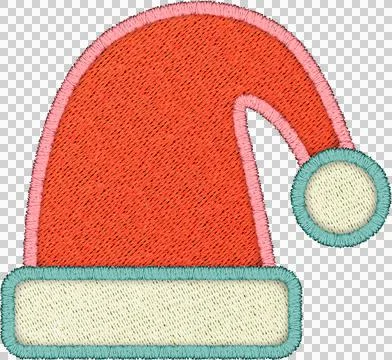 Patchwork Clipart Santa Hat. Stock Illustration