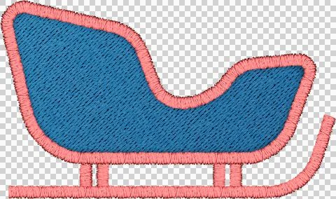 Patchwork Clipart sled. Illustrazione stock
