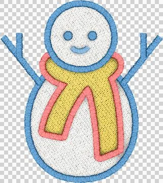 Patchwork Clipart snowman. イラスト素材