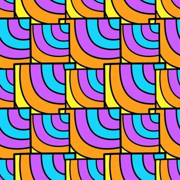 Patchwork color square decorations seamless pattern textile print. repeat pat Stock Illustration