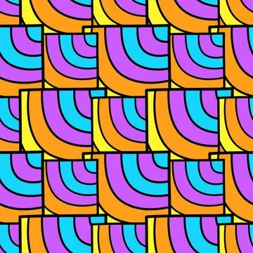 Patchwork color square decorations seamless pattern textile print. repeat ... Stock Photos