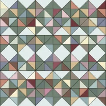 Patchwork. Colored pieces of fabric connected in a pattern. Illustrazione stock